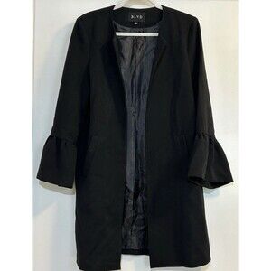 BLVD Black Ladies Blazer W/bell Sleeves Size Large
